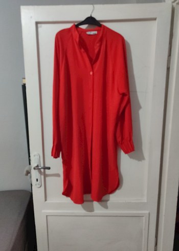 Uzun Kollu nar çiçeği Salaş Kadın Tunik - Görsel 7