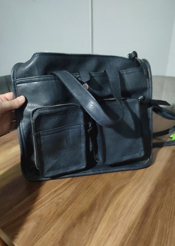 Siyah Deri Kadın Çanta - Görsel 9