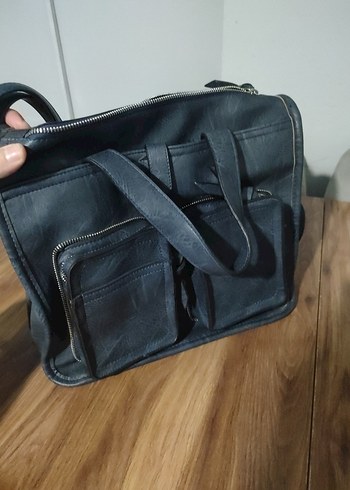 Siyah Deri Kadın Çanta - Görsel 3