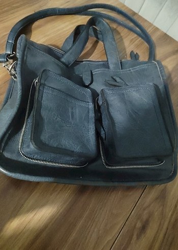 Siyah Deri Kadın Çanta - Görsel 2