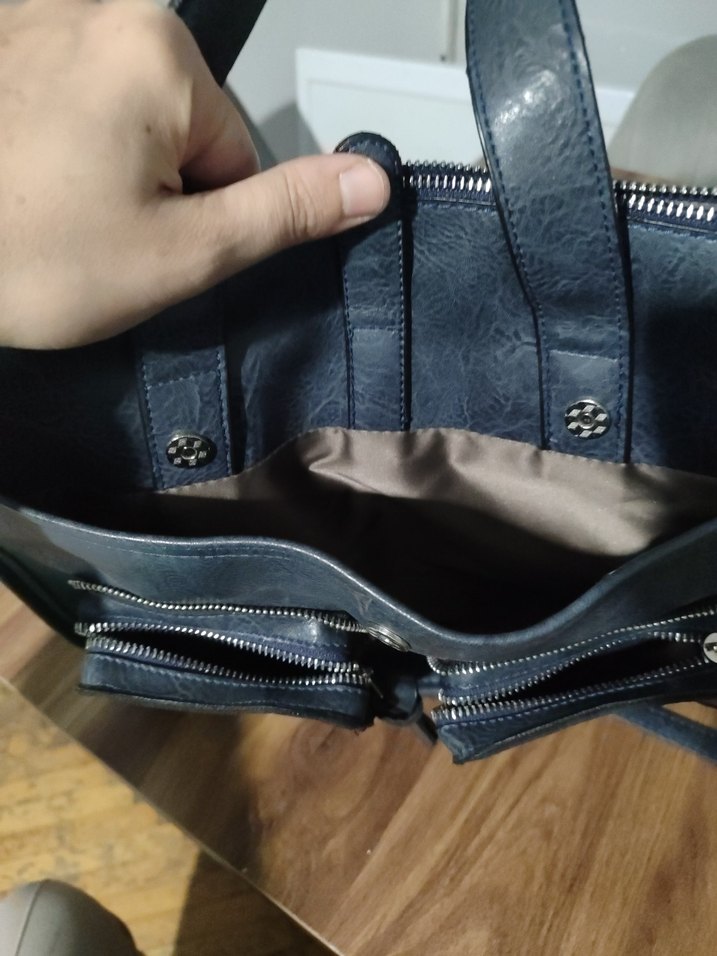 Siyah Deri Kadın Çanta - Görsel 5