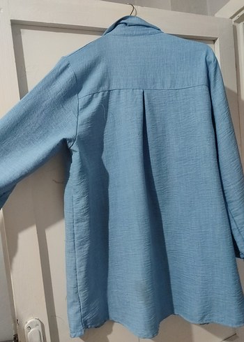 Düğmeli Mavi Gömlek - Görsel 5