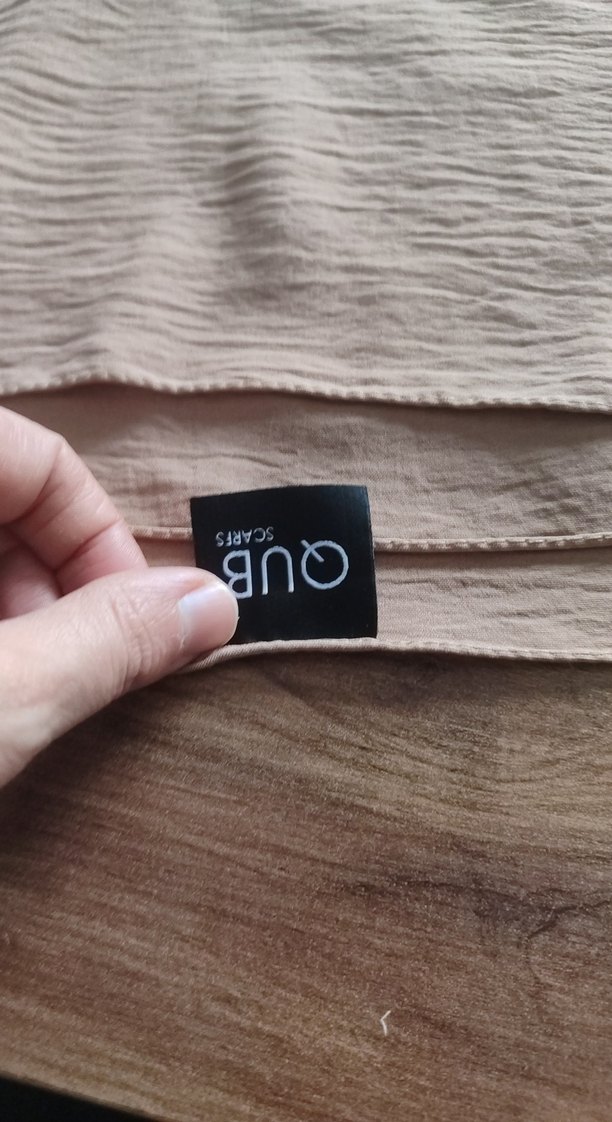 Bej Pilili Keten Kadın Şal - Görsel 2