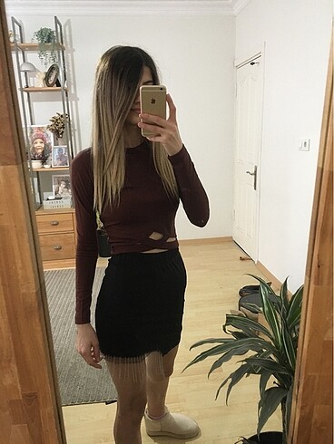 Kahverengi Bluz - Görsel 4