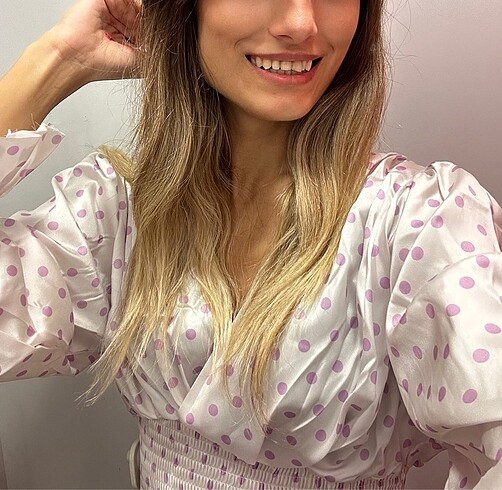 Puantiyeli Bluz - Görsel 3