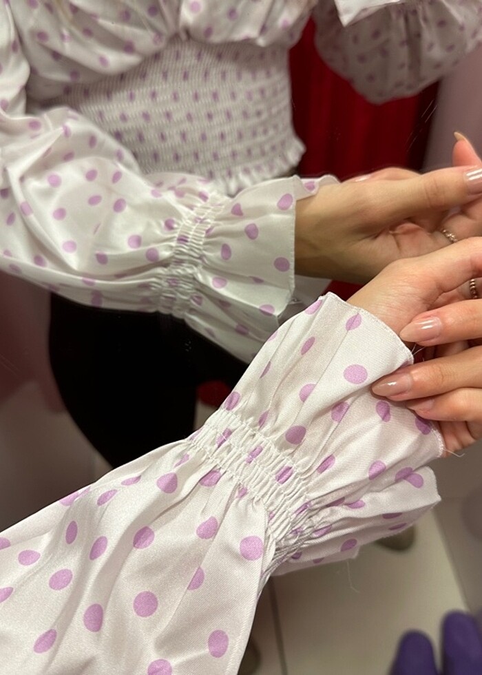 Puantiyeli Bluz - Görsel 2