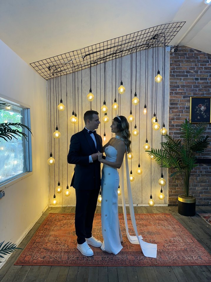 Beyaz Nişan Elbisesi - Görsel 2