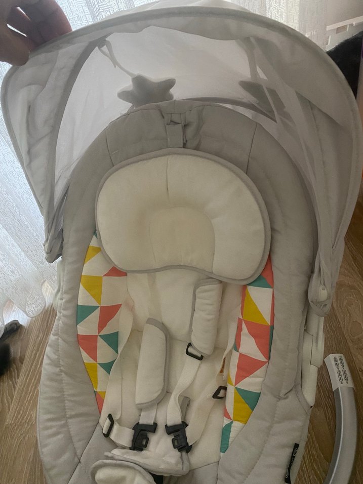 Bebek Beşiği ve Sallanır Koltuk Beyaz - Görsel 2