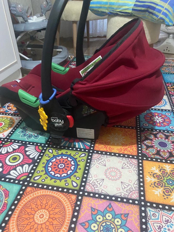 Bordo Bebek Oto Koltuğu - Görsel 3