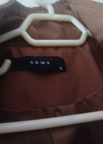 Düğmeli Kahverengi Uzun Kadın mevsimlik - Görsel 3