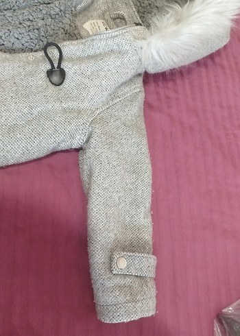 kız çocuk kürk detaylı kaban LCW - Görsel 5