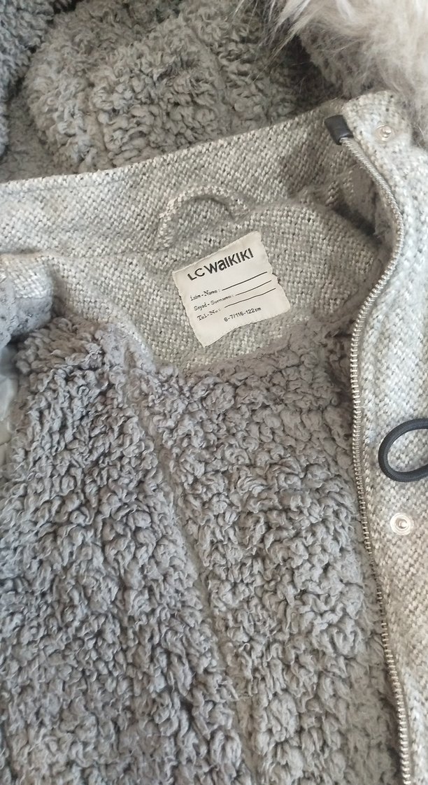 kız çocuk kürk detaylı kaban LCW - Görsel 3