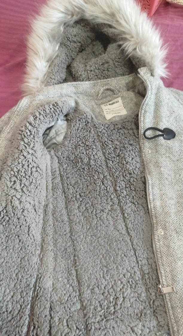 kız çocuk kürk detaylı kaban LCW - Görsel 4