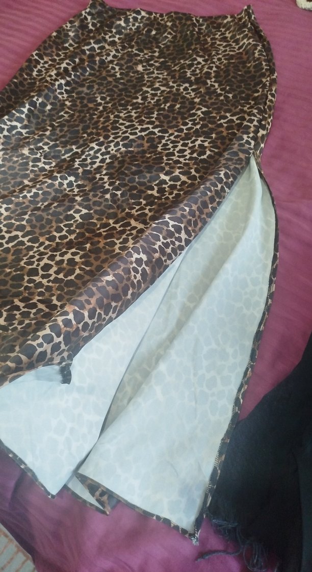 Bohem Yılan Desenli Uzun Etek - Görsel 3