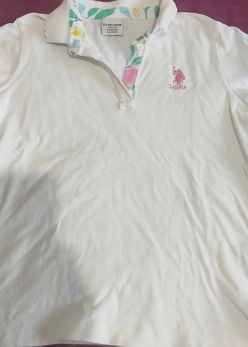 Beyaz Kız Çocuk Polo Tişörtü - Görsel 4