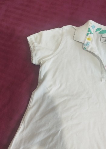 Beyaz Kız Çocuk Polo Tişörtü - Görsel 3