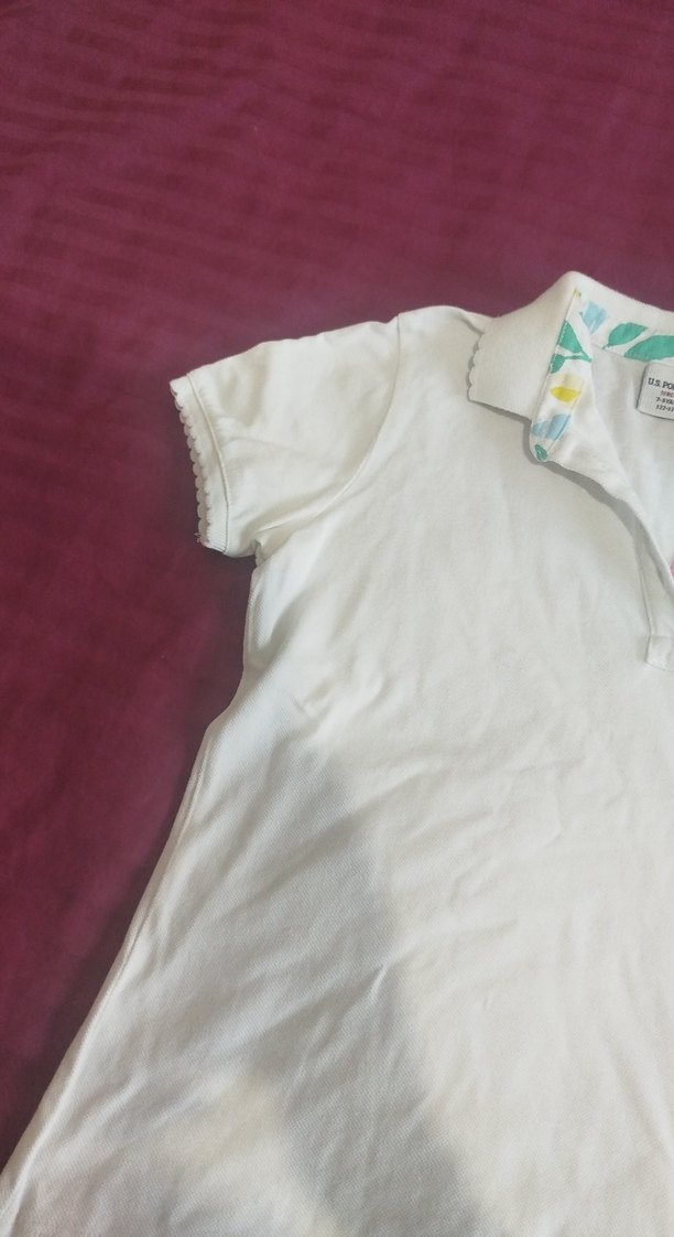 Beyaz Kız Çocuk Polo Tişörtü - Görsel 3