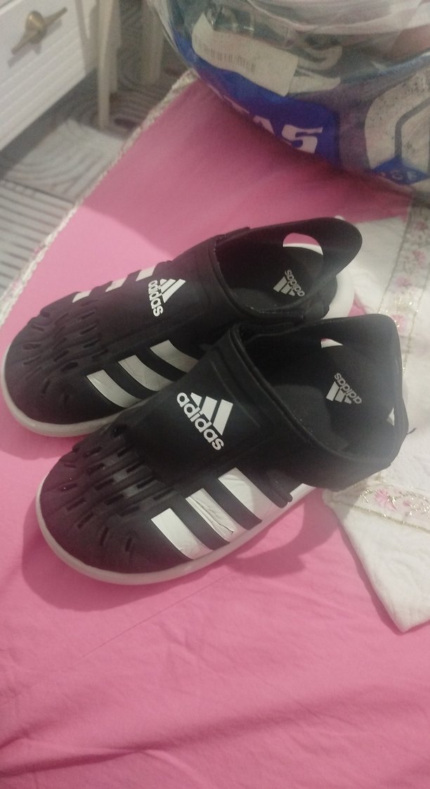 Erkek Çocuk Siyah Adidas Bantlı Terlik - Görsel 2