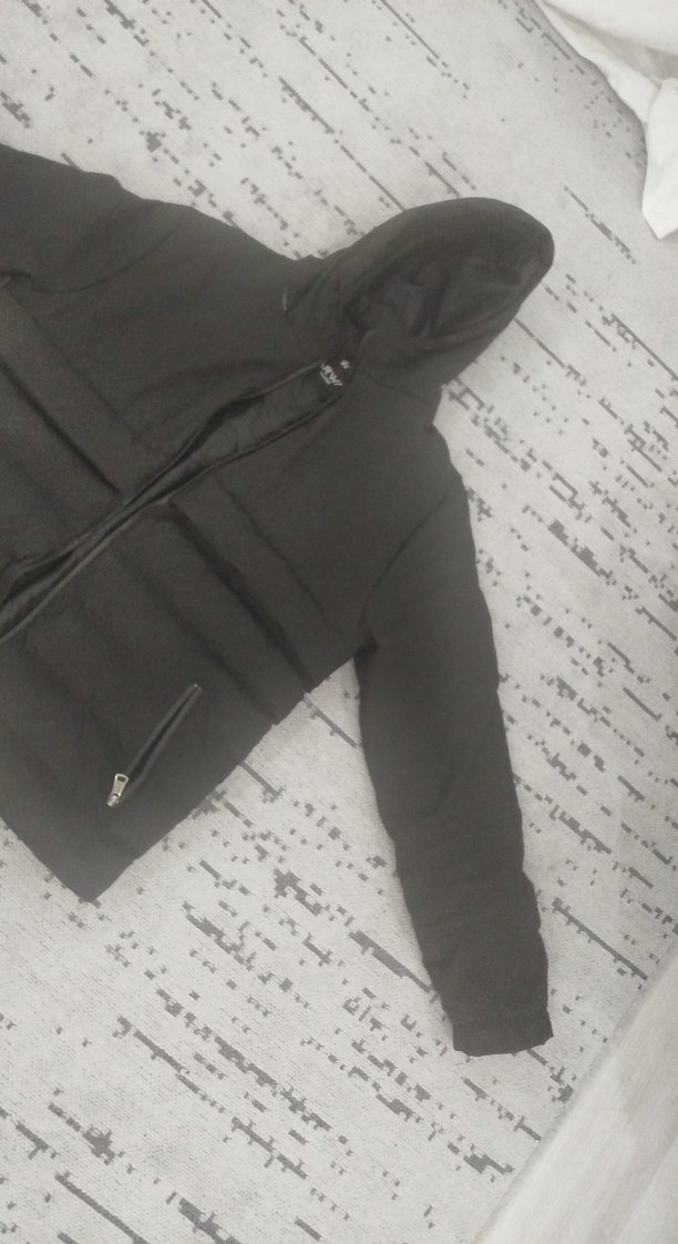 Siyah Fermuarlı erkek Kışlık Mont - Görsel 2