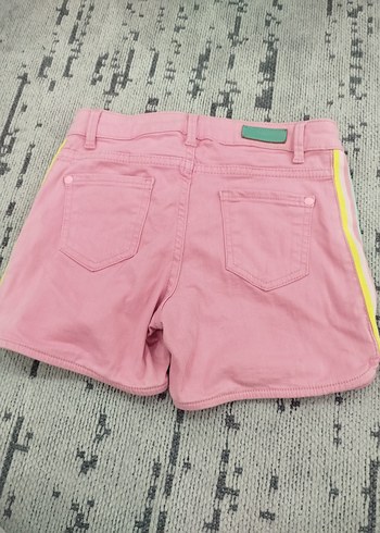 Nakışlı Pembe Mini Şort kız Çocuk - Görsel 4