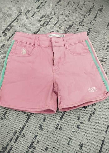 Nakışlı Pembe Mini Şort kız Çocuk - Görsel 2