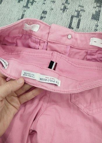 Nakışlı Pembe Mini Şort kız Çocuk - Görsel 5