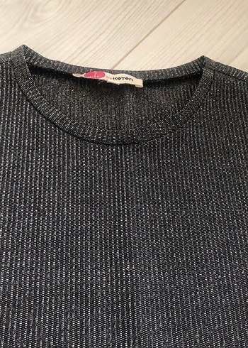 Gri Kısa Kollu Kadın Triko - Görsel 2