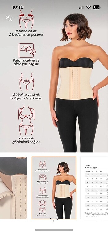 Yamuna korse latex ten - Görsel 2
