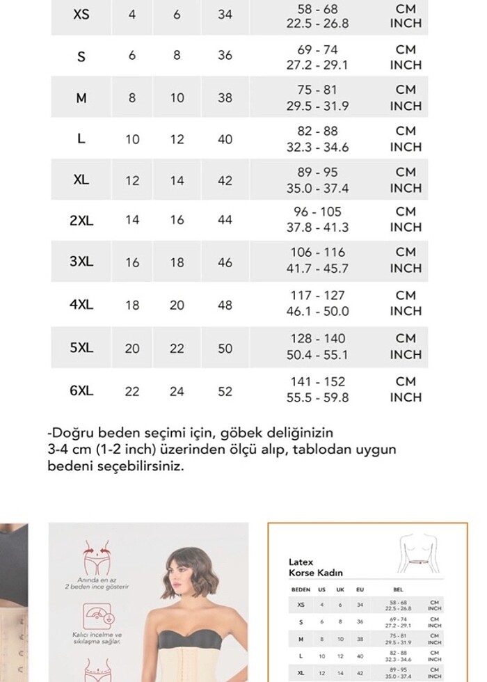 Yamuna korse latex ten - Görsel 4