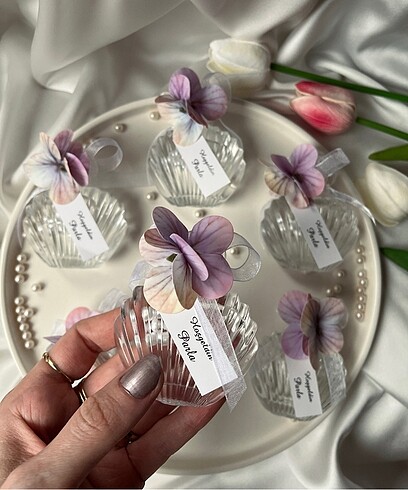 Nişan söz nikah hediyelik istiridye şişe kolonya