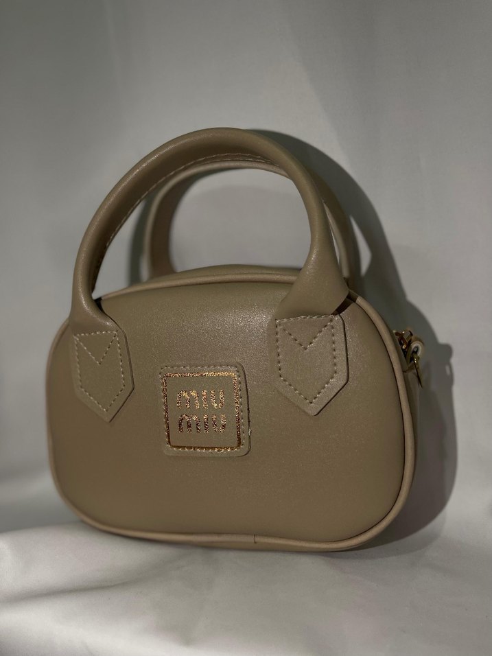 Bej Deri Miu Miu Kadın Çanta - Görsel 3