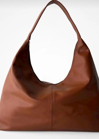 Kahverengi Deri Minimalist Kadın Çanta - Görsel 4