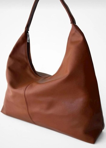 Kahverengi Deri Minimalist Kadın Çanta - Görsel 5