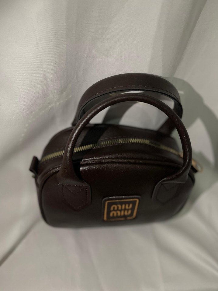 Miu Miu Kahverengi Deri Kadın Çanta - Görsel 2