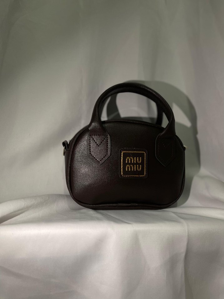 Miu Miu Kahverengi Deri Kadın Çanta - Görsel 3