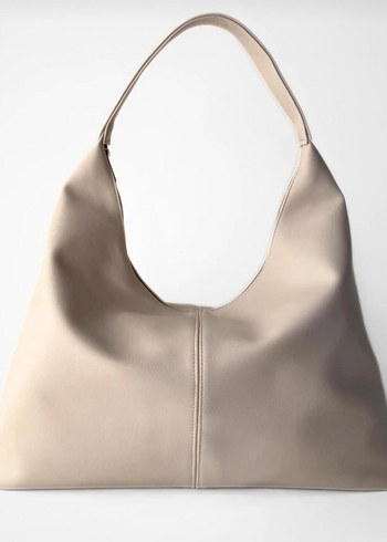 Bej Deri Minimalist Kadın Çanta - Görsel 3