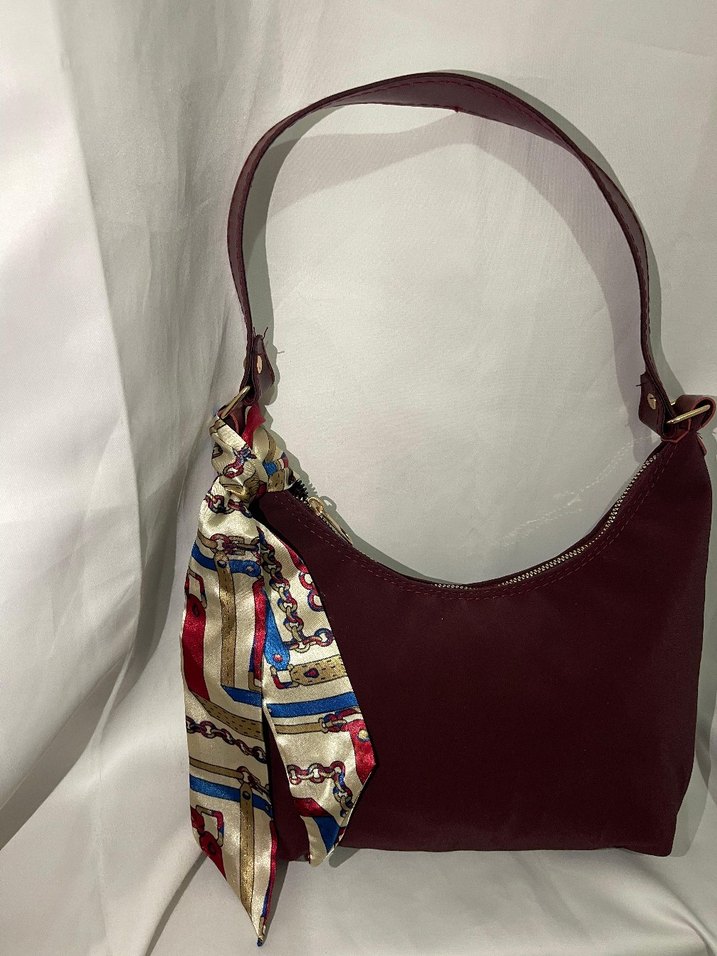 Bordo Sokak Stili Kadın Çanta - Görsel 5