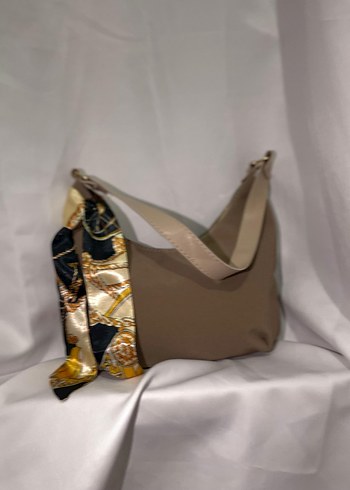 Bej Tokalı Yılan Desenli Kadın Çanta - Görsel 4