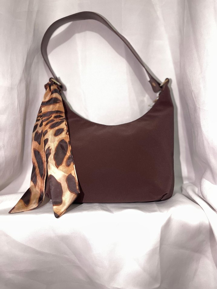 Kahverengi Deri Leopar Desenli Kadın Çanta - Görsel 3