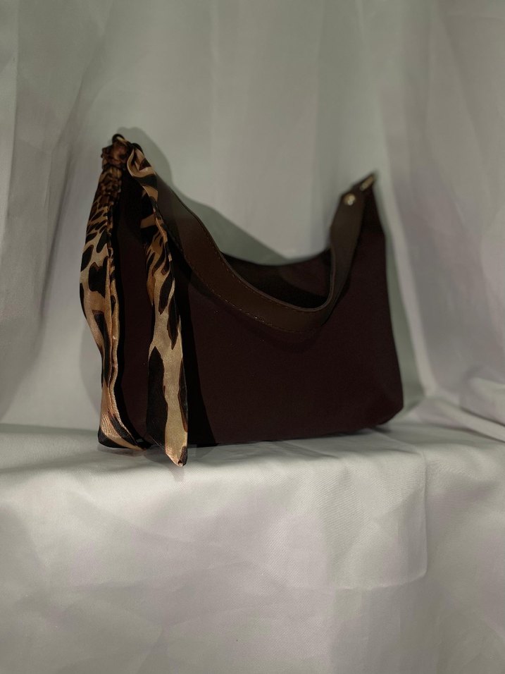 Kahverengi Deri Leopar Desenli Kadın Çanta - Görsel 4