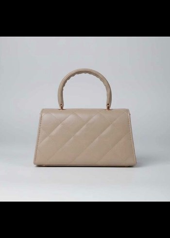 Bej Deri Klasik Kadın Çanta - Görsel 4