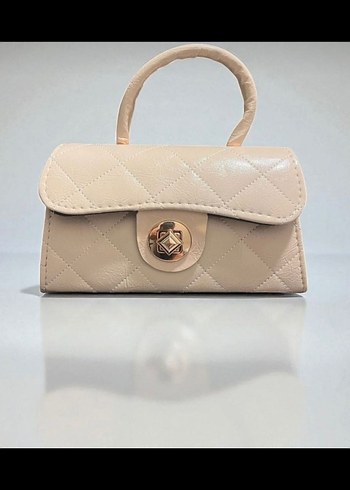 Bej Deri Klasik Kadın Çanta - Görsel 3