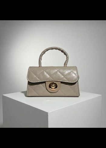 Bej Deri Klasik Kadın Çanta - Görsel 2