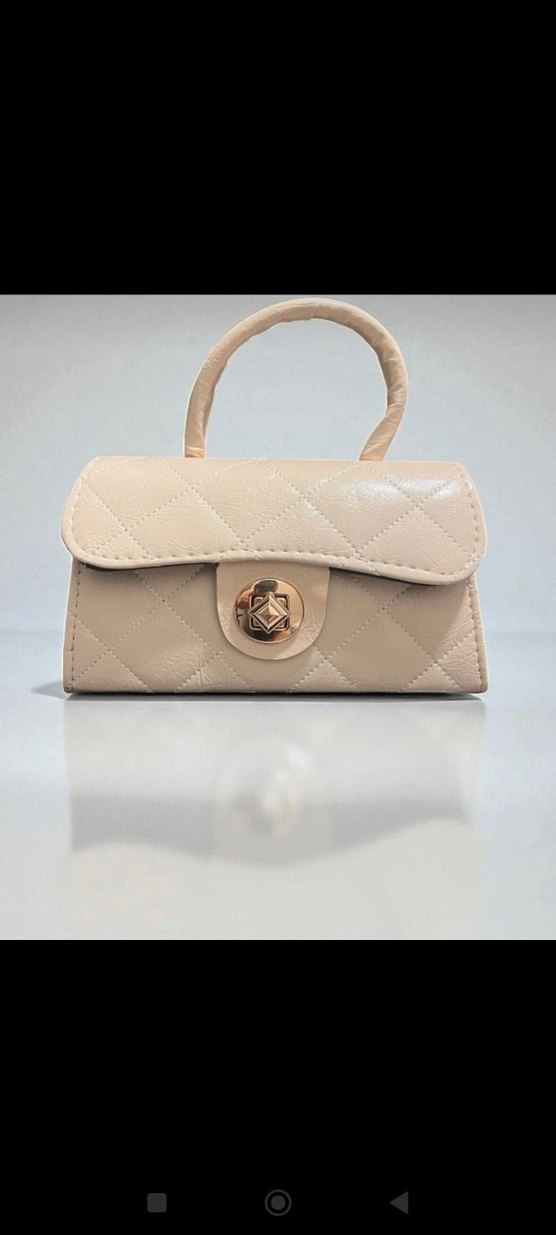 Bej Deri Klasik Kadın Çanta - Görsel 3