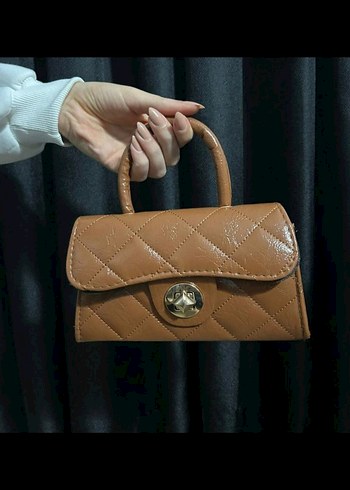 Kahverengi Deri Tokalı Kadın Çanta - Görsel 5