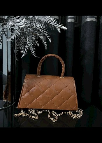 Kahverengi Deri Tokalı Kadın Çanta - Görsel 4