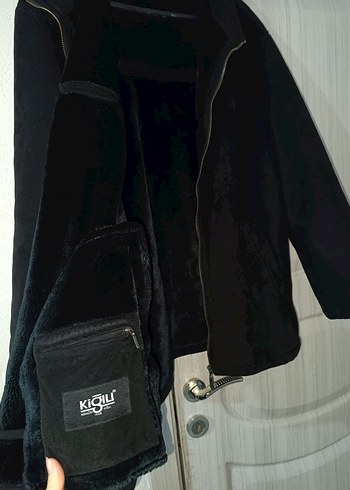 Siyah Süet Fermuarlı Erkek Ceket - Görsel 3