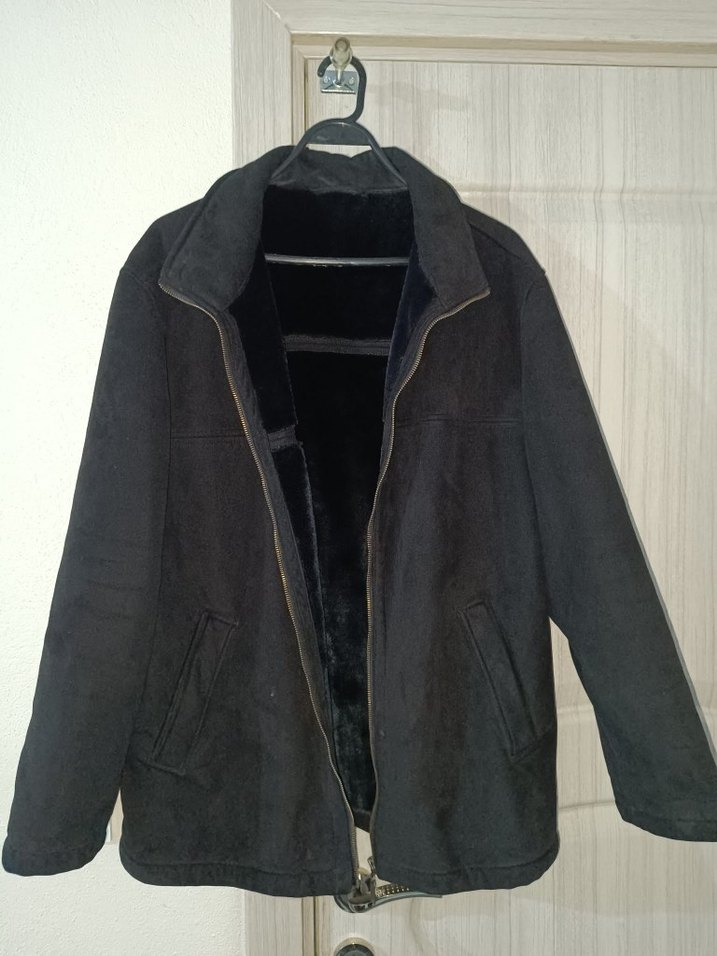 Siyah Süet Fermuarlı Erkek Ceket - Görsel 2