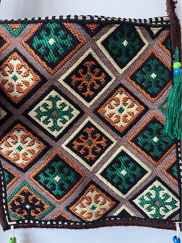  Beden kahverengi Renk Heybe Çanta Boho Kilim Desen