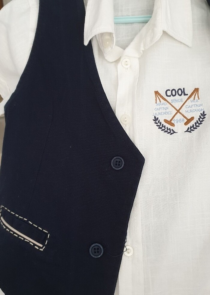 Gömlek yelek çeket 3 lü takım - Görsel 2